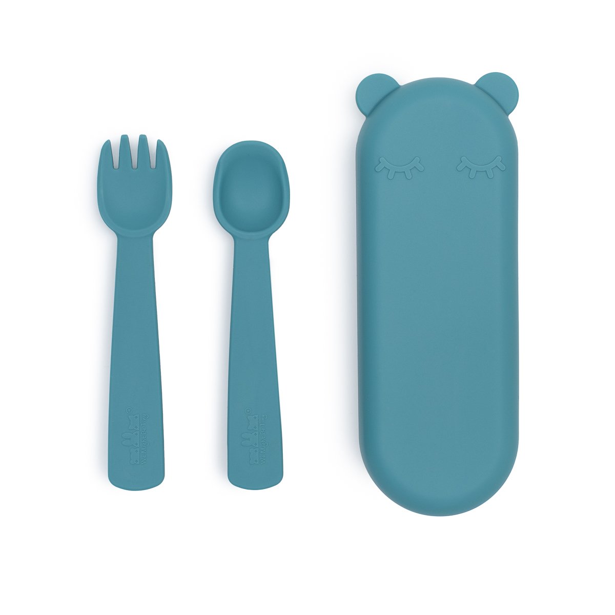 Silicone Baby Spoons - Blue & Green