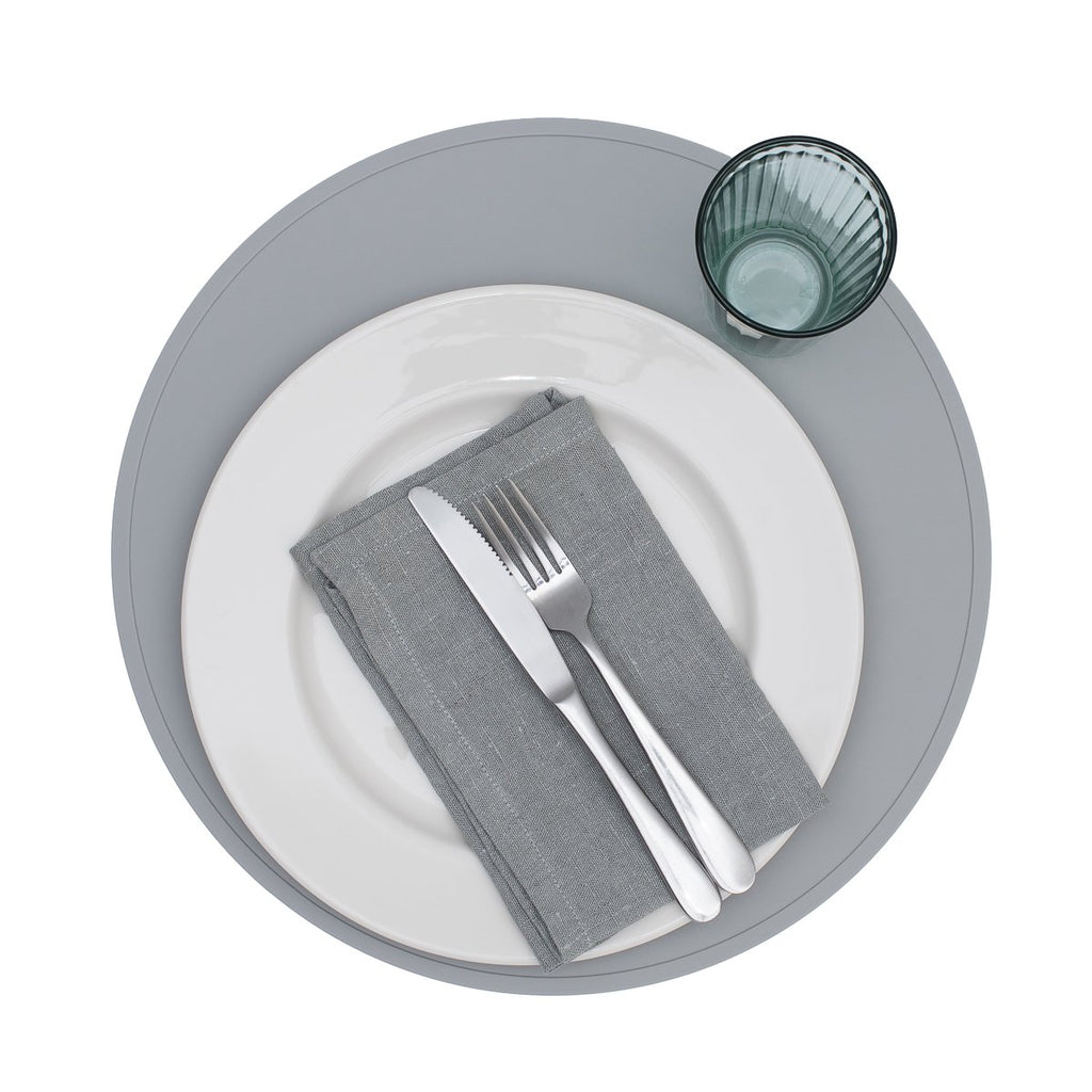 Oval Silicone Placemat | Large | Grey Woof